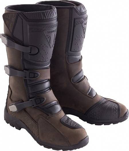 Stoke Tan Leather Motorcycle Boots - Triumph